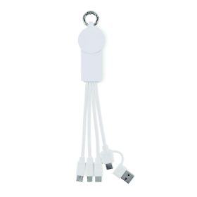 ICAB 2 az 1-ben C típusú töltőkábel, fehér