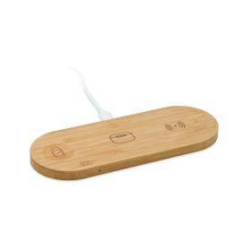 RECPAD 3 az 1-ben 15W vez.nélk. töltő, fa