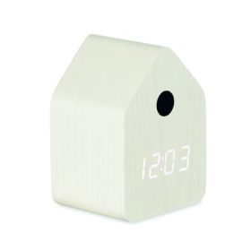 CUCKOO MDF kakukkos ébresztőóra, fehér