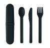 BITEFUL PLA evőeszköz készlet és tok, fekete