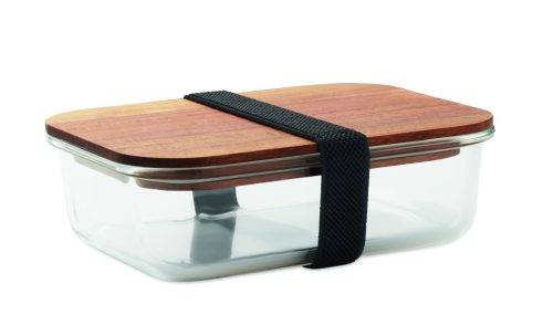 VITRIO LUNCH Üveg uzsonnásdoboz 800 ml, fa