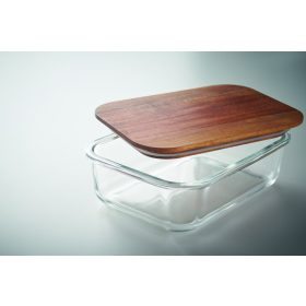 VITRIO LUNCH Üveg uzsonnásdoboz 800 ml, fa