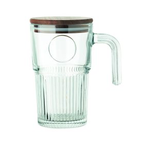 VITRIO JAR Üveg bögre 450 ml, fa