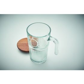 VITRIO JAR Üveg bögre 450 ml, fa