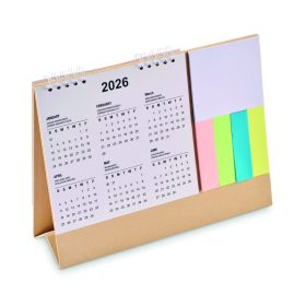 CALENDOO Asztali naptár jegyzetelőkkel, bézs