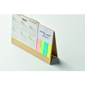CALENDOO Asztali naptár jegyzetelőkkel, bézs