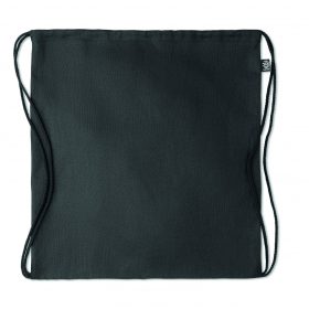 NAIMA BAG Kenderszövet zsinóros táska, fekete