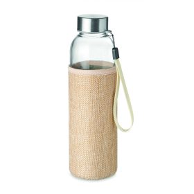 UTAH TOUCH Üveg palack tokban, 500 ml, bézs