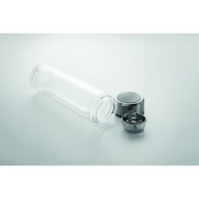 POLE GLASS Palack LED érintős hőmérővel, fa