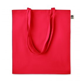 ZIMDE COLOUR Organikus pamut bevásárlótáska, piros