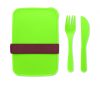 SUNDAY Uzsonnásdoboz evőeszközökkel, lime