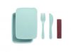 SUNDAY Uzsonnásdoboz evőeszközökkel, babakék