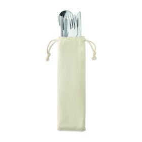 CUSTA SET Rozsdamentes evőeszközkészlet, bézs