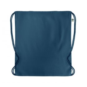 YUKI COLOUR Biopamut húzózsinóros táska, kék