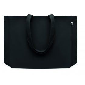 RESPECT COLOURED Újrahasznosított vászon táska, fekete