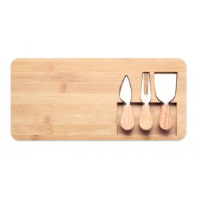 GLENAVY Bambusz sajttálaló készlet, fa