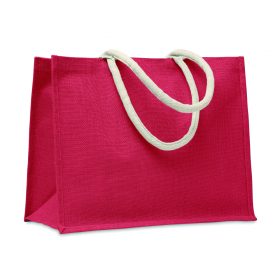 AURA Juta táska pamut fülekkel, piros