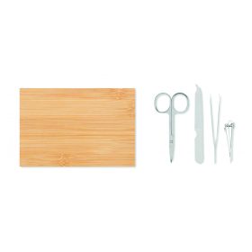 SEWA Manikűrkészlet bambusz tokban, fa
