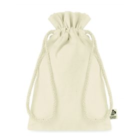 AMBER SMALL Kis biopamut ajándéktasak, bézs