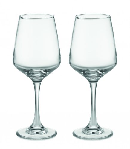 CHEERS 2 db-os borospohár készlet, fa