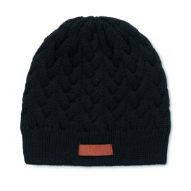 KATMAI RPET copfmintás kötött sapka, fekete