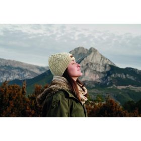 KATMAI RPET copfmintás kötött sapka, bézs