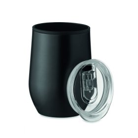 CHIN CHAN Duplafalú úti pohár 350 ml, fekete