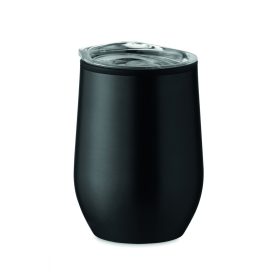 CHIN CHAN Duplafalú úti pohár 350 ml, fekete