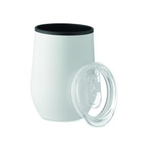 CHIN CHAN Duplafalú úti pohár 350 ml, fehér