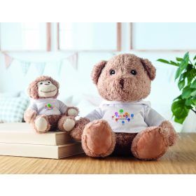 JOHN Plüss mackó figura, fehér