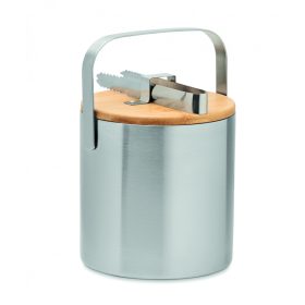 KOKKOLA Duplafalú 1,2 literes jégvödör, fakó ezüst