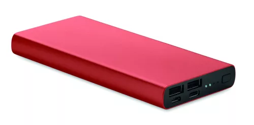 POWERFLAT 8 C 10000 mAh powerbank, bordó