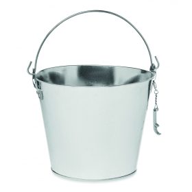 BUCKY Fém sörös vödör 4 l, fakó ezüst