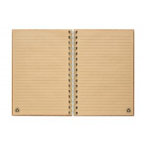 BRAM A5 gyűrűs bambusz jegyzetfüzet, fa