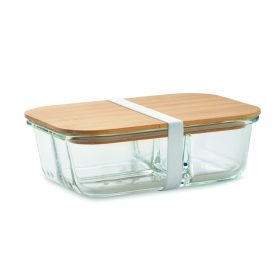 TUNDRA 3 Üveg uzsonnás doboz bambusszal, fa