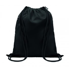 NIGHT Nagy zsinóros táska 300D RPET, fekete