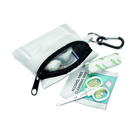 MINIDOC Elsősegély készlet karabinerrel, fehér