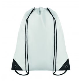 SHOOP 190T poliészter tornazsák, fehér