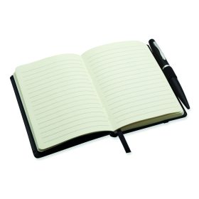 NOTALUX A6 vonalas jegyzetfüzet tollal, fekete