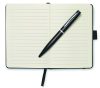 NOTALUX A6 vonalas jegyzetfüzet tollal, fekete