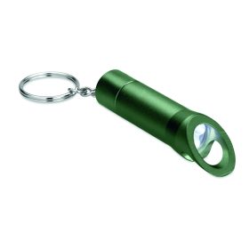 LITOP Fém kulcstartós elemlámpa, sötétzöld