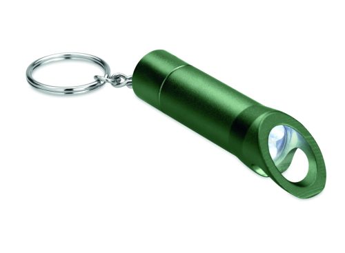 LITOP Fém kulcstartós elemlámpa, sötétzöld