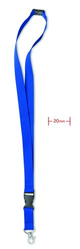 LANY Nyakpánt fém kampóval, 20 mm, királykék
