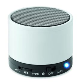 ROUND BASS Kerek vezeték nélk. hangszóró, fehér