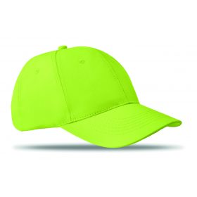 BASIE 6 paneles baseball sapka, lime