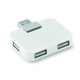 SQUARE 4 portos USB elosztó, fehér