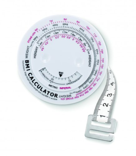 MEASURE IT BMI kalkulátor és mérőszalag, fehér