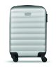 BUDAPEST Kerekes bőrönd, fakó ezüst
