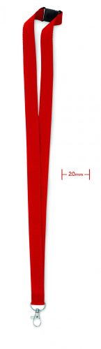 PANY Nyakpánt karabinerrel, 20 mm, piros