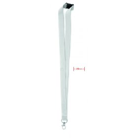 PANY Nyakpánt karabinerrel, 20 mm, fehér